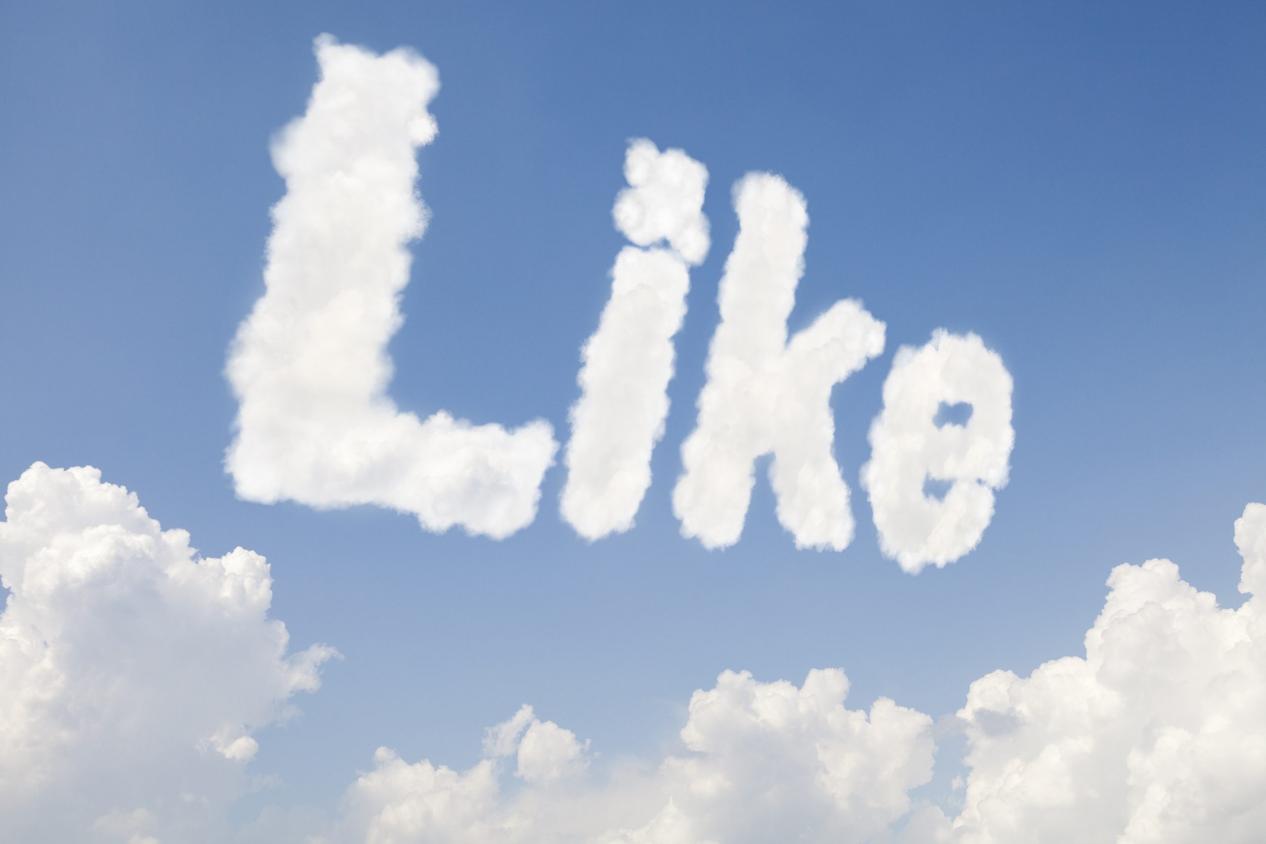 Facebook like in clouds
