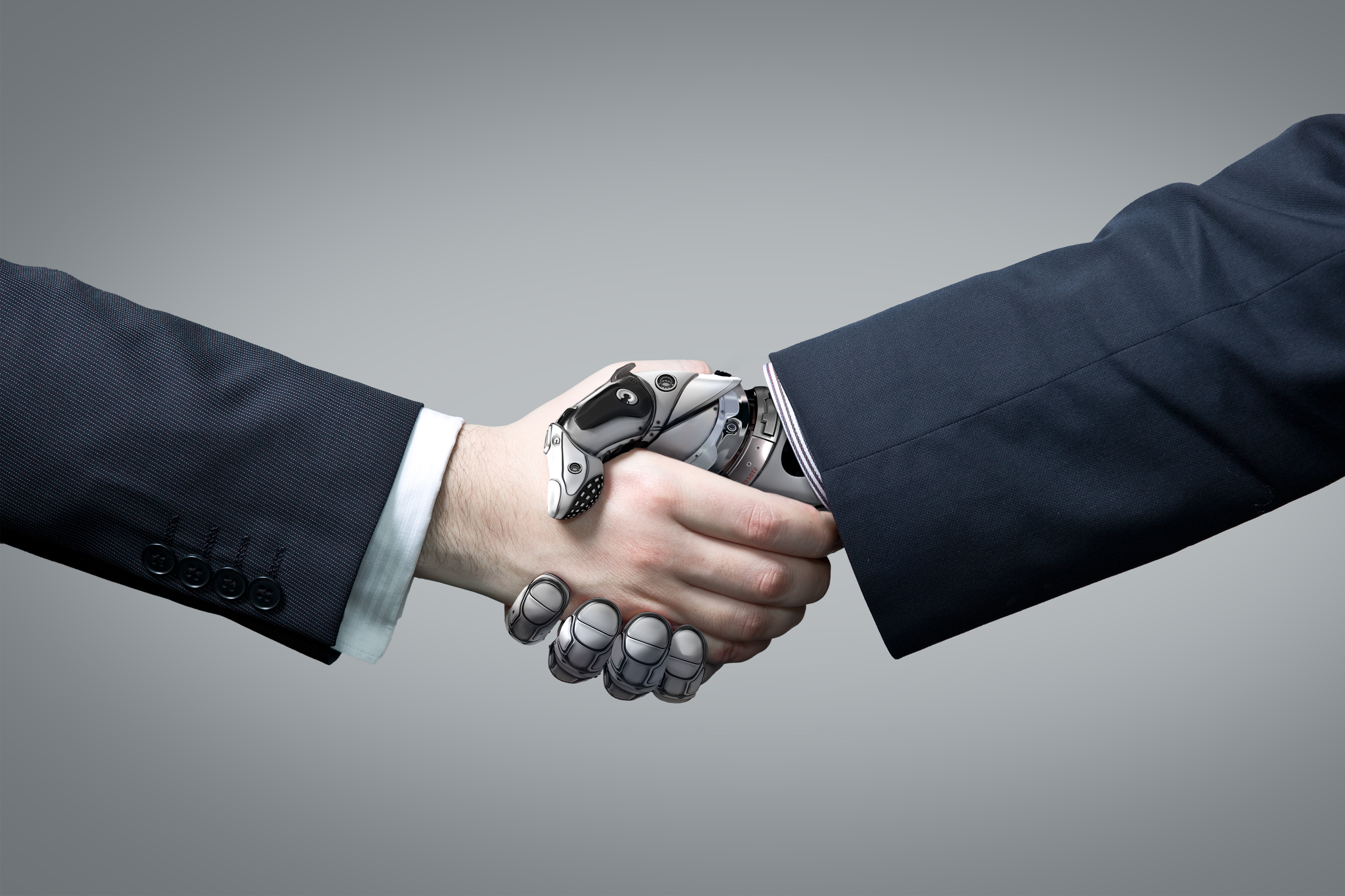 Robot and man