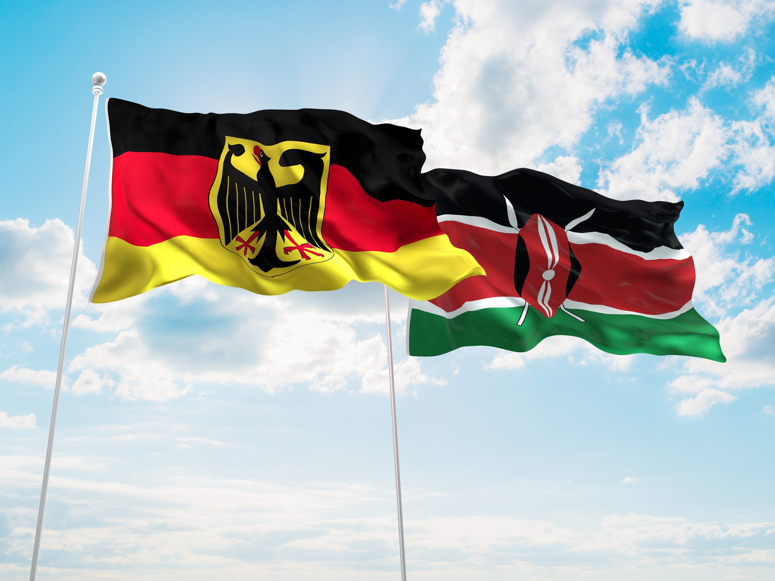 German and Kenyan flags