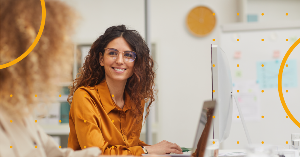 A student in front of a calendar